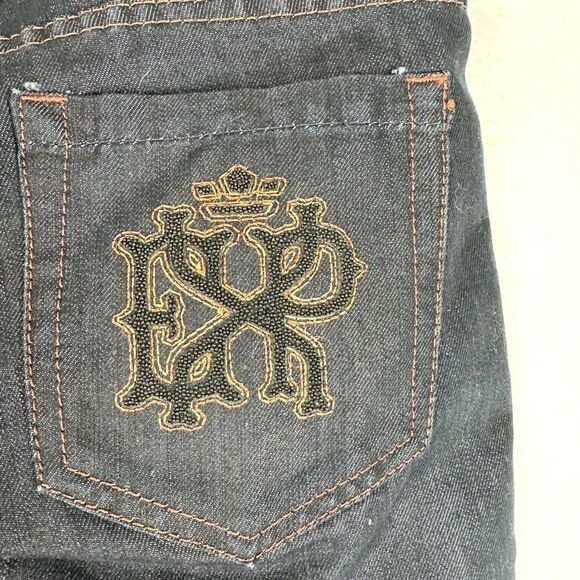 Express Stella Regular Fit Low Rise Boot Cut Jeans Size 10 NWT Dark Wash Y2K - Picture 4 of 9